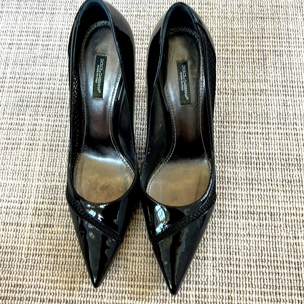 Black Patent Dolce and Gabbana Pumps Size 39